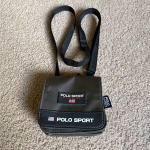 Vintage Polo Sport by Ralph Lauren Grays Silver Crossbody Bag